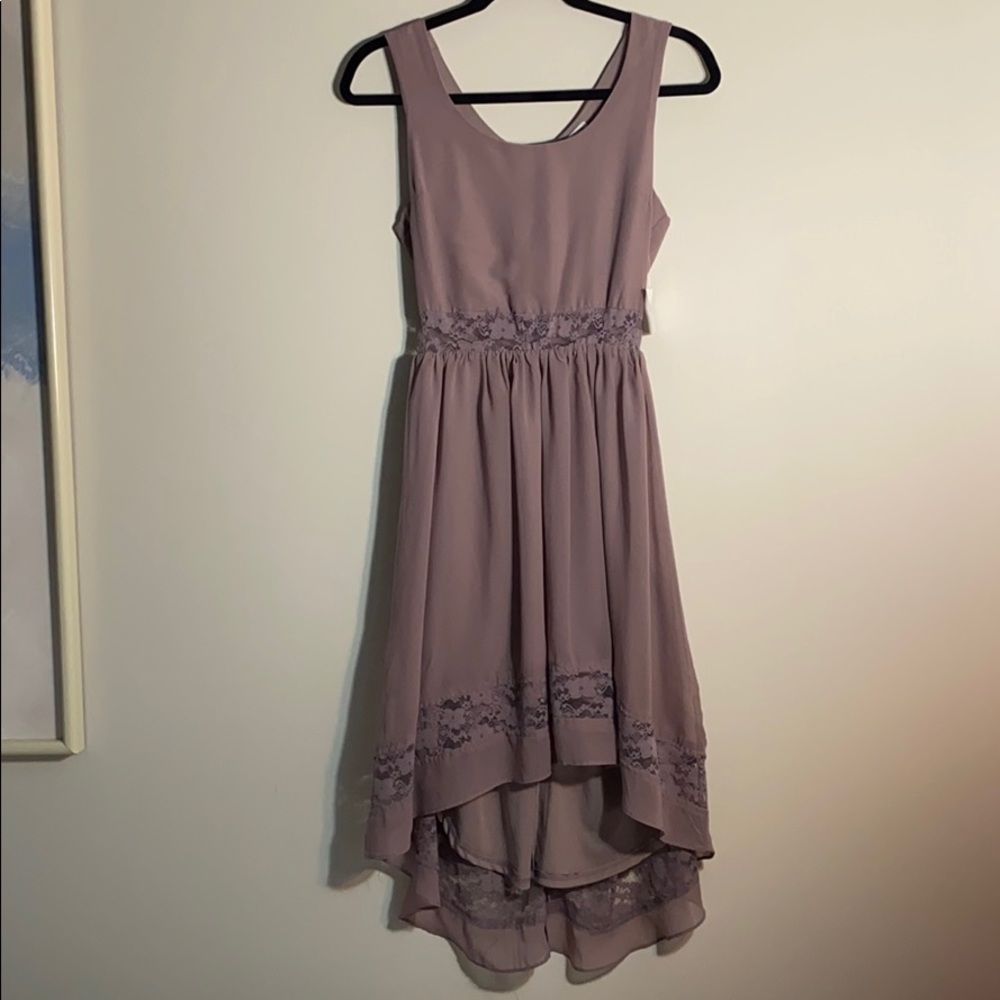 Charlotte Russe mauve high low dress